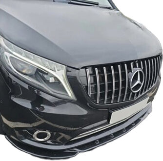 Mercedes Benz Oneway Voorspoilerlip passend voor Mercedes Vito W447 2014- - Glanzend zwart OWFS01138