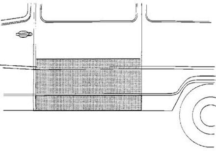 Mercedes Benz OVERSIZEDEEL Zijplaat onder L Breed 3070107