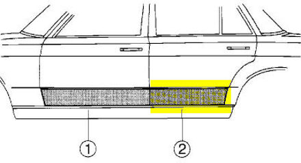 Mercedes Benz PLAATWERKDEEL CEDES 123 76-.DEURPL 4-deursRS