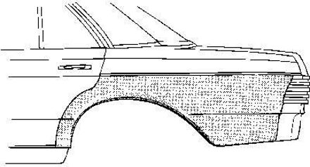 Mercedes Benz Plaatwerkdeel Rc.123 76-.wielschermrand