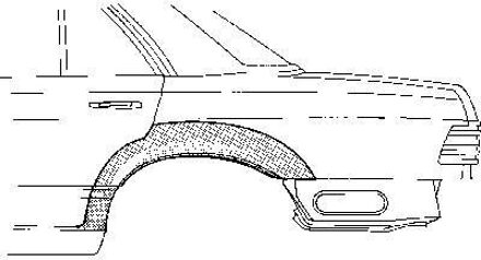 Mercedes Benz PLAATWERKDEEL WIELRAND ACHTER 4-deurs L