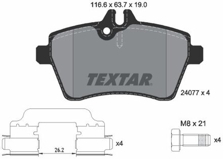 Mercedes Benz Remblokken set 2407702