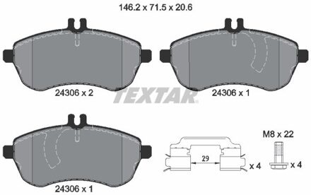 Mercedes Benz Remblokken set