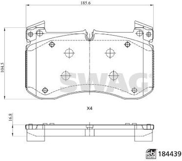Mercedes Benz remblokkenset 33109373