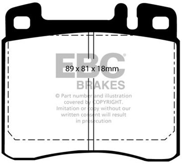 Mercedes Benz Remblokkenset EBC Ultimax2 DP888 DP888