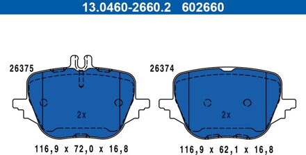 Mercedes Benz Remblokkenset, schijfrem 13046026602
