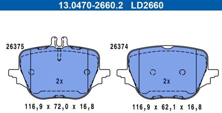 Mercedes Benz Remblokkenset, schijfrem 13047026602