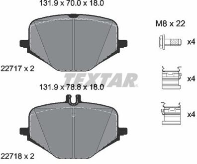 Mercedes Benz Remblokkenset, schijfrem 2271701