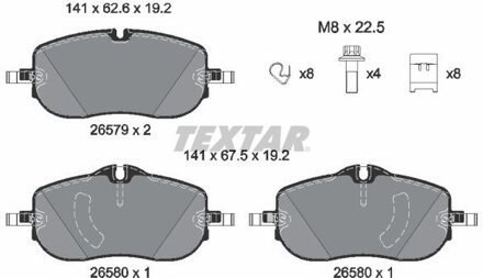 Mercedes Benz Remblokkenset, schijfrem 2657901