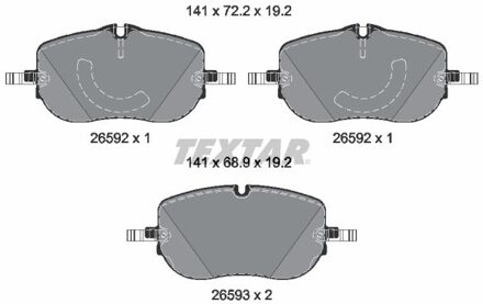 Mercedes Benz Remblokkenset, schijfrem 2659201