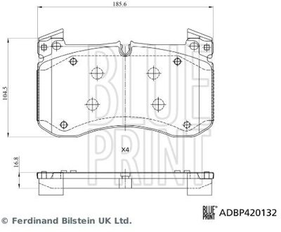 Mercedes Benz Remblokkenset, schijfrem ADBP420132