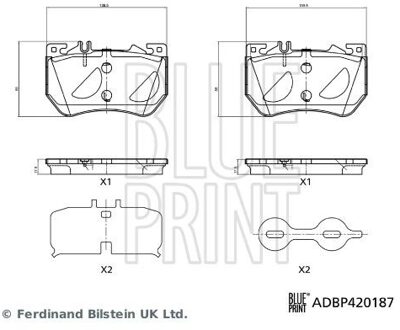 Mercedes Benz Remblokkenset, schijfrem ADBP420187