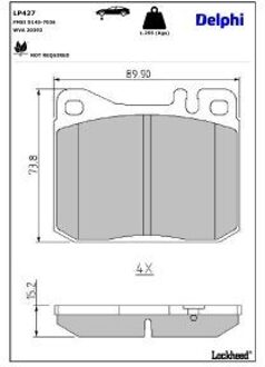 Mercedes Benz Remblokkenset, schijfrem LP427