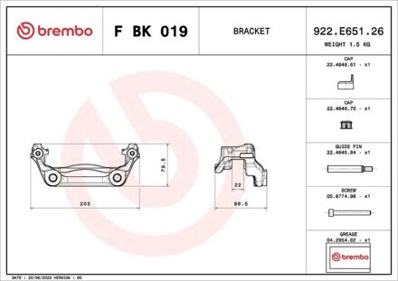 Mercedes Benz Remklauwhouderset FBK019
