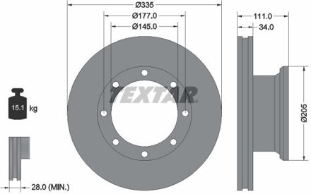 Mercedes Benz Remschijf 93102300