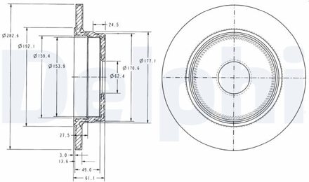 Mercedes Benz Remschijf BG2510