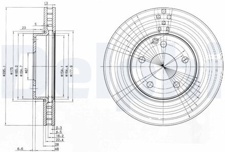 Mercedes Benz Remschijf BG3755C