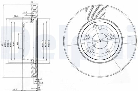 Mercedes Benz Remschijf BG3756