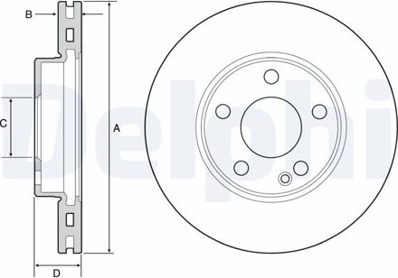 Mercedes Benz Remschijf BG4554C