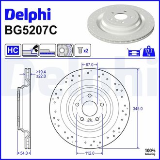 Mercedes Benz Remschijf BG5207C