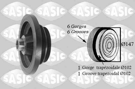 Mercedes Benz Riemschijf, krukas 2156060