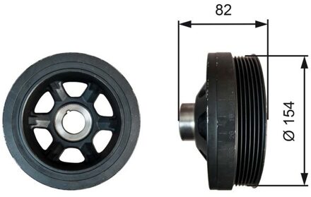 Mercedes Benz Riemschijf, krukas DriveAlign® TVD1139