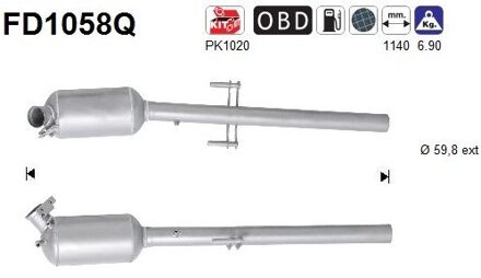 Mercedes Benz Roetfilter, uitlaatinstallatie FD1058Q