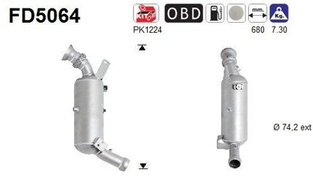 Mercedes Benz Roetfilter, uitlaatinstallatie FD5064