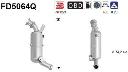 Mercedes Benz Roetfilter, uitlaatinstallatie FD5064Q