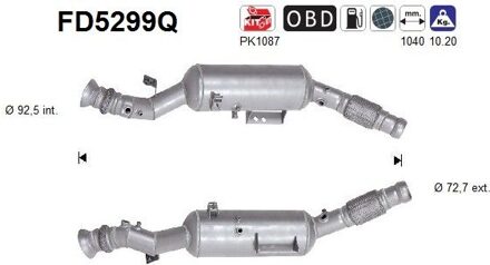 Mercedes Benz Roetfilter, uitlaatinstallatie FD5299Q