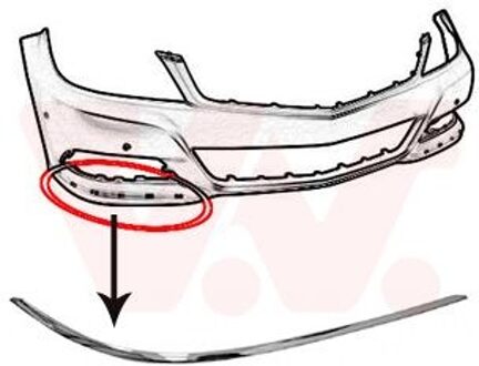 Mercedes Benz Rub./profiel Rechts Bump. 3097482