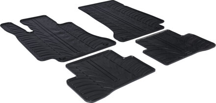 Mercedes Benz Rubbermatten passend voor Mercedes C-Klasse W205 2014- (T profiel 4-delig + montageclips)