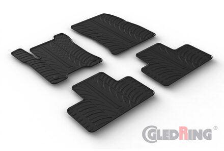 Mercedes Benz Rubbermatten passend voor Mercedes EQB (X243) 2021- (T profiel 4-delig + montageclips) GL0519