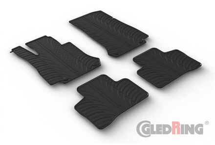 Mercedes Benz Rubbermatten passend voor Mercedes EQC (N293) 2019-2022 (T profiel 4-delig + montageclips) GL0530