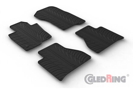 Mercedes Benz Rubbermatten passend voor Mercedes X-Klasse (W470) 2017-2020 (T profiel 4-delig + montageclips) GL0518