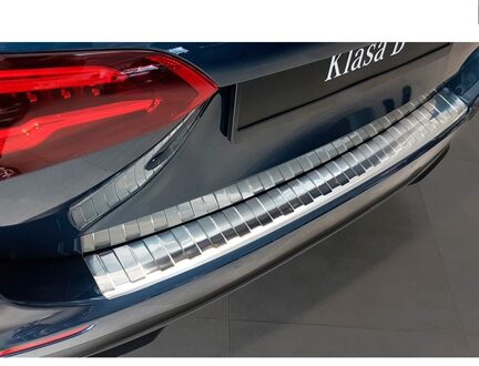 Mercedes Benz RVS Achterbumperprotector passend voor Mercedes B-Klasse W247 2018- 'Ribs'