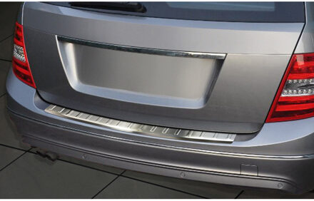 Mercedes Benz RVS Achterbumperprotector passend voor Mercedes C-Klasse W204 Kombi 2011-2014 'Ribs'