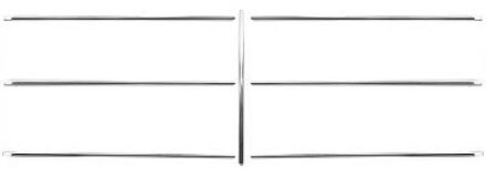 Mercedes Benz Sier- / beschermingslijstset, radiateurgrille 1611044