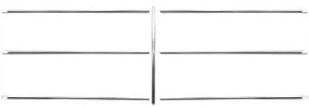 Mercedes Benz Sier- / beschermingslijstset, radiateurgrille 1645045