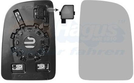 Mercedes Benz Spiegelglas, buitenspiegel * HAGUS * 2973866