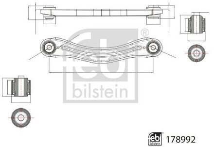 Mercedes Benz Stang/Steun wielophanging 178992