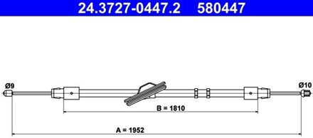 Mercedes Benz Trekkabel, parkeerrem 24372704472