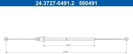 Mercedes Benz Trekkabel, parkeerrem 24372704912