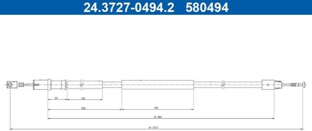 Mercedes Benz Trekkabel, parkeerrem 24372704942