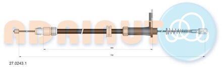 Mercedes Benz Trekkabel, parkeerrem 2702431