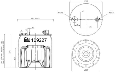 Mercedes Benz Veerbalg, luchtvering 109227