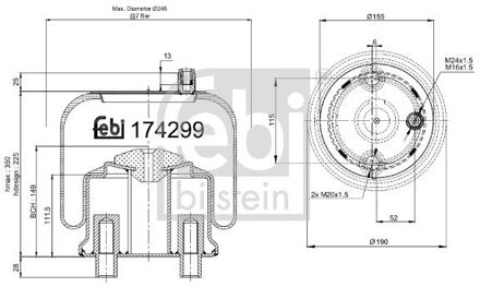 Mercedes Benz Veerbalg, luchtvering 174299
