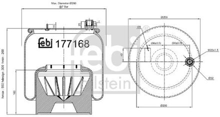 Mercedes Benz Veerbalg, luchtvering 177168