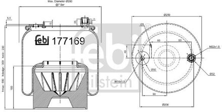 Mercedes Benz Veerbalg, luchtvering 177169