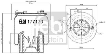 Mercedes Benz Veerbalg, luchtvering 177170